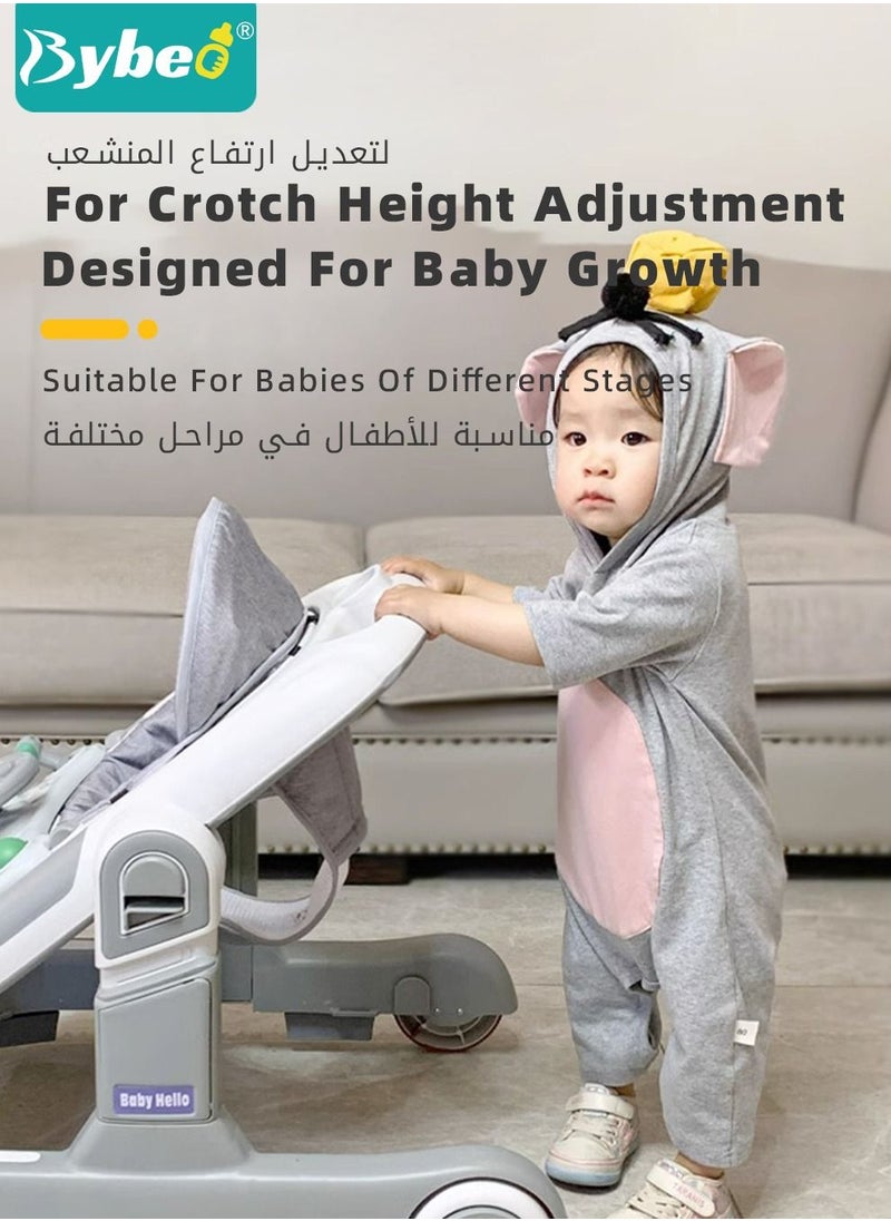 Bybeo - 3In1 Infants Baby Walker With Parent Push Handle, Adjustable Height, Big Comfortable Seat Cushion, Detachable Trampoline Mat - Image 1