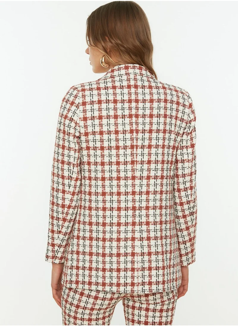 trendyol Printed Button Detail Jacket