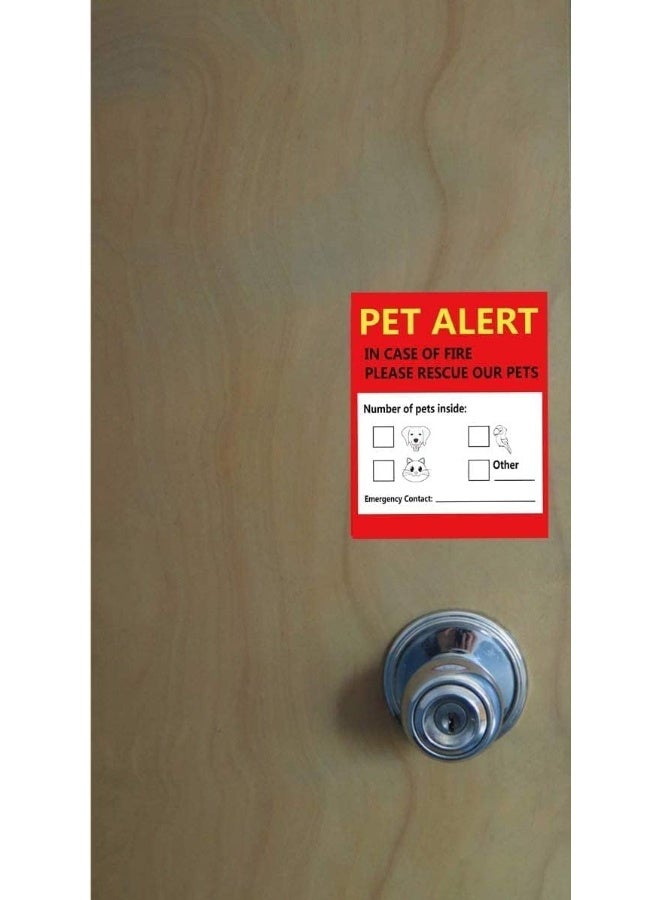 BPA® Pet Safety Fire Rescue Sticker 8 pcs Pet Alert Decal Pet Inside Sticker in Case of Emergency Danger Pet in House Home Window Door Labels - Image 3