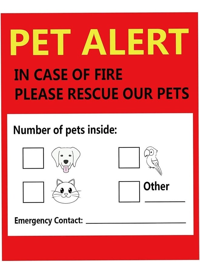 BPA® Pet Safety Fire Rescue Sticker 8 pcs Pet Alert Decal Pet Inside Sticker in Case of Emergency Danger Pet in House Home Window Door Labels - Image 1