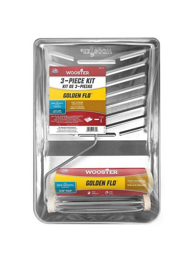 Wooster Golden Flo High Quality Paint Roller Tray Set Multicolour 9 x 3/8 Inch 00R9140090 - Image 1