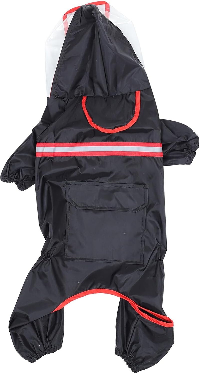 Reflective Raincoat Waterproof Breathable Size M, Pet Outdoor Poncho Rainwear for Small Dogs, Safety Coat with Reflective Strips for Walking in Rain - Image 1