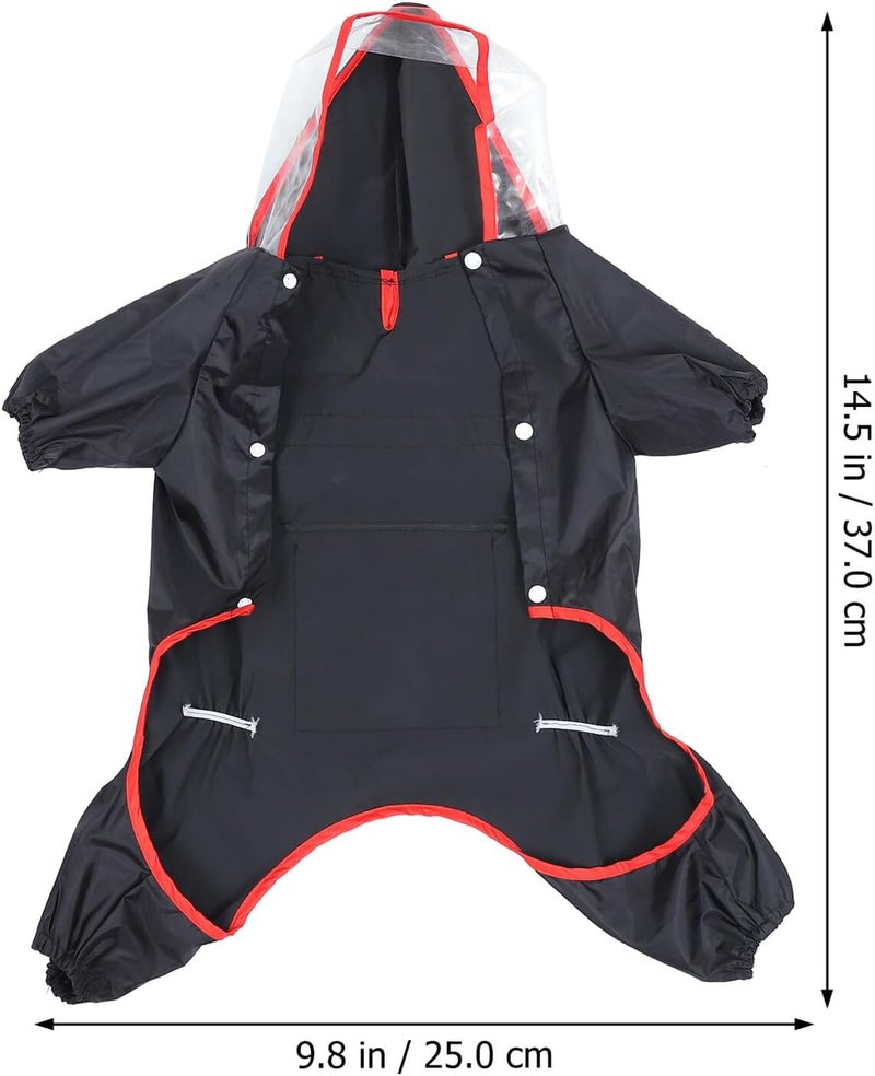 Reflective Raincoat Waterproof Breathable Size M, Pet Outdoor Poncho Rainwear for Small Dogs, Safety Coat with Reflective Strips for Walking in Rain - Image 2