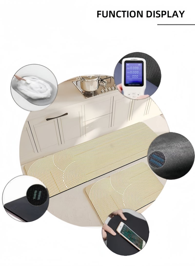 2PCs Kitchen Mats for Floor, Cushioned Anti Fatigue Kitchen Mats for Floor, Soft Kitchen Mat Specialized in Anti Slippery and Machine Washable, Set for Kitchen, Floor, Office, 15.7"x23.6"+15.7"x47.2" - Image 4