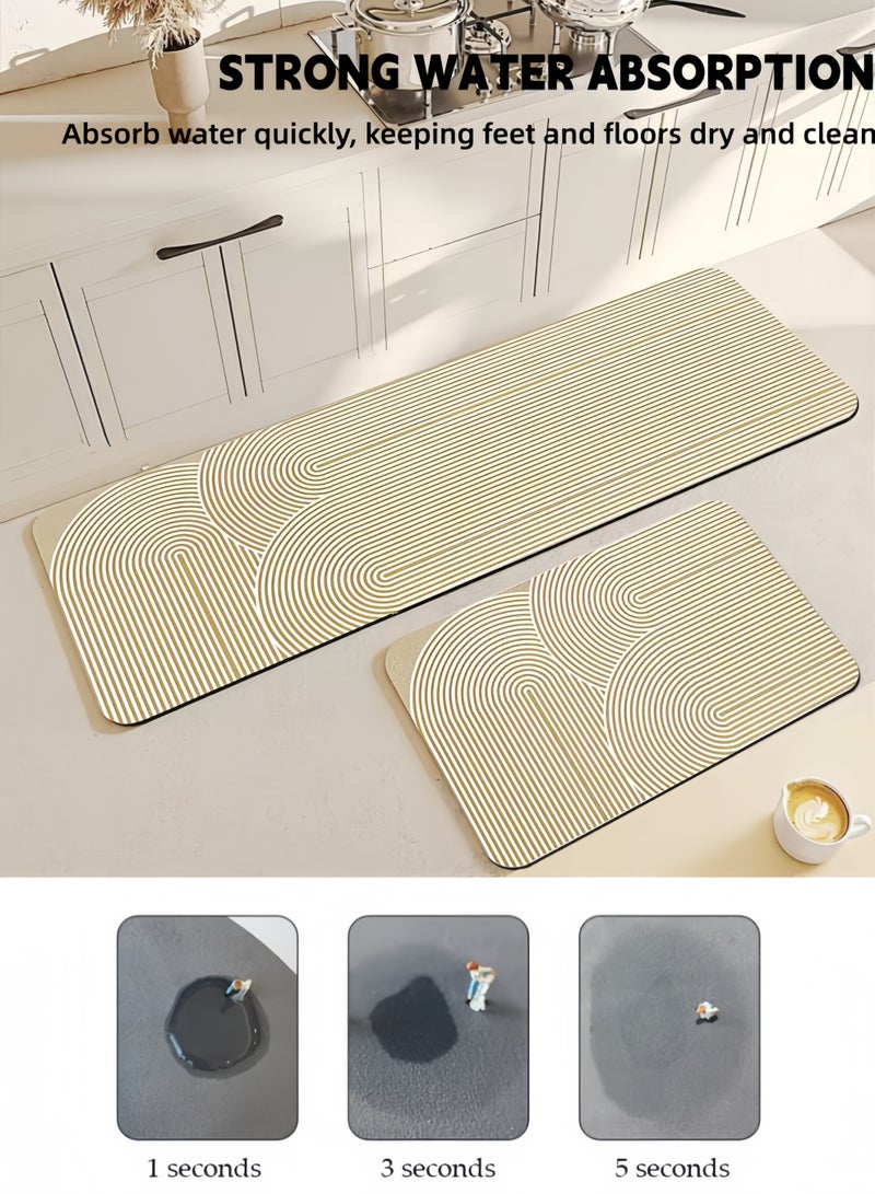 2PCs Kitchen Mats for Floor, Cushioned Anti Fatigue Kitchen Mats for Floor, Soft Kitchen Mat Specialized in Anti Slippery and Machine Washable, Set for Kitchen, Floor, Office, 15.7"x23.6"+15.7"x47.2" - Image 5
