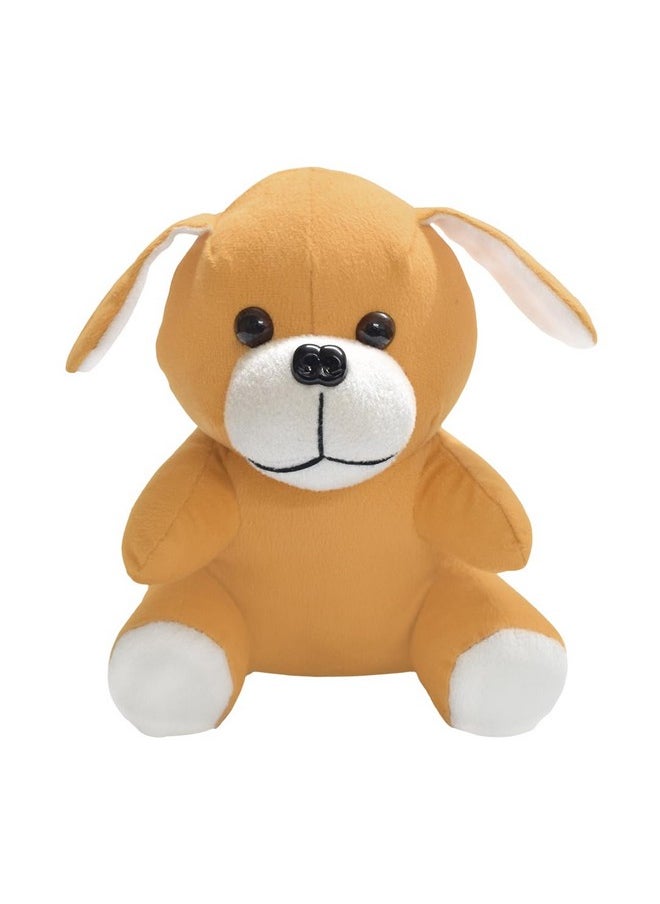 ERRECOM Ultra Cute Adorable Dog Stuffed Animal Soft Toy for Both Kids and Adults Perfect for Gifting on Birthdays Diwali Valentines Ideal for Home and Car Decor (Brown) 7 Inches  - Image 1