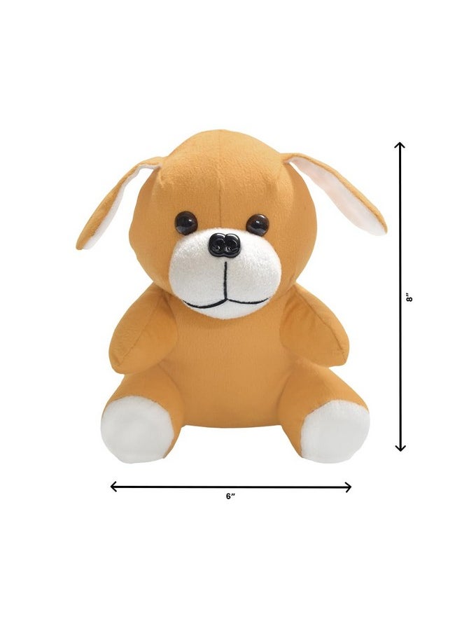 ERRECOM Ultra Cute Adorable Dog Stuffed Animal Soft Toy for Both Kids and Adults Perfect for Gifting on Birthdays Diwali Valentines Ideal for Home and Car Decor (Brown) 7 Inches  - Image 3