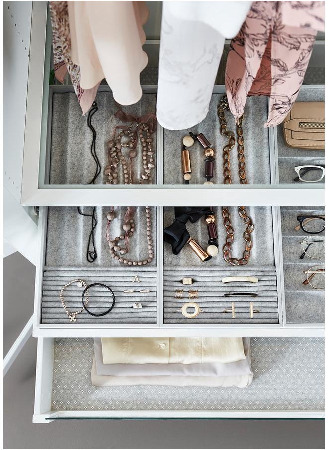erorex Insert for pull-out tray, light grey, 100x58 cm  - Image 2