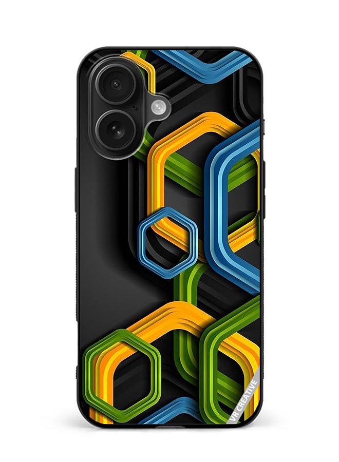 VR CREATIVE Protective Case Cover For Apple iPhone 16 Plus Abstract Design Multicolour