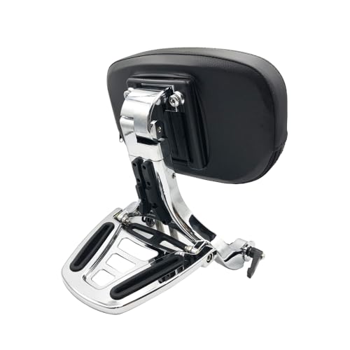 M Maintenanse Adjustable Sissy Bar Backrest With Folding Luggage Rack For Harley/Indian/BMW R18/Honda,Chrome - Image 4