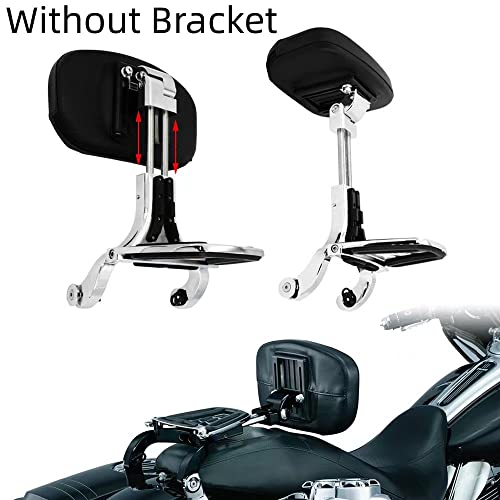 M Maintenanse Adjustable Sissy Bar Backrest With Folding Luggage Rack For Harley/Indian/BMW R18/Honda,Chrome - Image 5