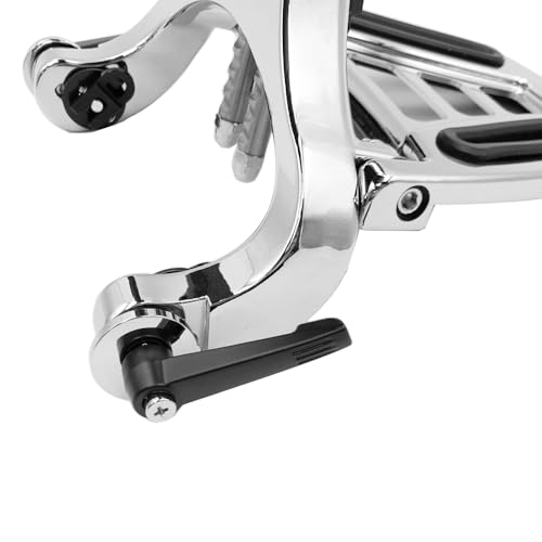 M Maintenanse Adjustable Sissy Bar Backrest With Folding Luggage Rack For Harley/Indian/BMW R18/Honda,Chrome - Image 2