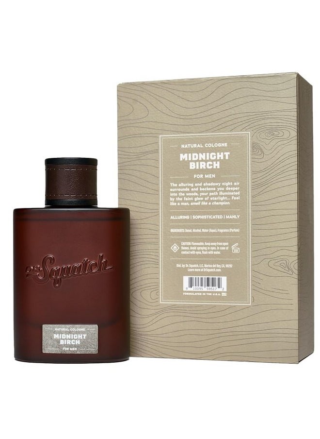 Dr. Squatch - Dr. Squatch Men's Cologne Midnight Birch - Natural Cologne Made With Sustainably-Sourced Ingredients - Manly Fragrance of Vanilla, Lavender, and Cedar - Inspired by Birchwood Breeze Bar Soap - Image 1