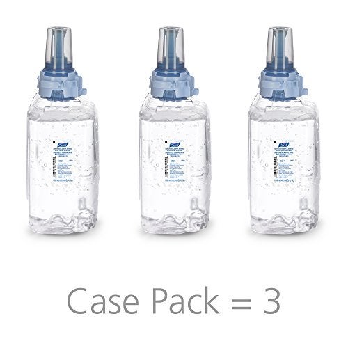 Purell Advanced Hand Sanitizer Green Certified Gel, Fragrance Free, 1200 mL Refill for Purell ADX-12 Push-Style Dispenser (Pack of 3) - 8803-03,Clear - Image 2