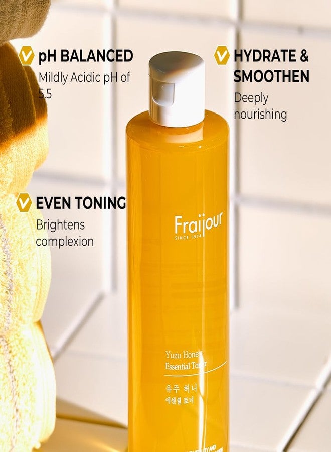 Fraijour Yuzu Honey Essential Toner - Korean Hydrating Facial Toner with Honey, Propolis & Hyaluronic Acid, Boosts Radiance, Smooths Fine Lines, Nourishes Dry Skin, Serum-Like Texture, 8.45 fl.oz. - Image 2