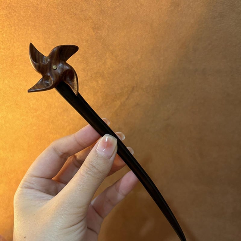 Vintage Blackwood Hair Stick Set Chinese Style Wooden Hair Chopsticks for Buns and Updos - Image 4