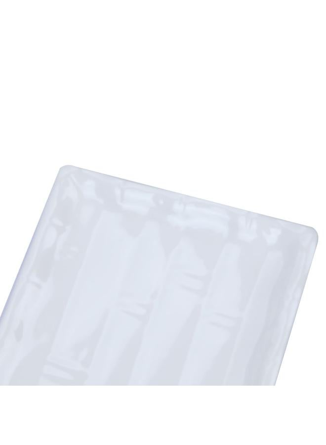 Alsaif Melamine Serving Plate 203×138×20 White - Image 3