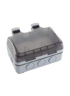 Outdoor Weatherproof In Use Outlet Cover, Waterproof Outlet Plug Cover and Protector, Outdoor Electrical Box, Weatherproof Junction Case, Lockable, 2-Gang, Clear, for Bathroom, Veranda