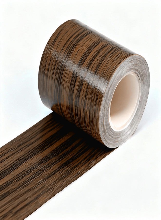 TORMEN Wood Grain Repair Tape Self Adhesive Furniture Scratch Cover DIY Peel Stick Home Repair for Tables Floors Cabinets Doors Baseboards(1 Pcs Walnut Wood 1.96 in x 32.81 FT) - Image 1