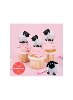 Party with Emma 4PCS Sheep Design Eid Al Adha Cupcake Topper Party Supplies Islamic Muslim Party Decorations Ramadan Eid Eid Al Adha Cupcake Topper Party Decorations Islamic Muslim Party Supplies  - Image 2