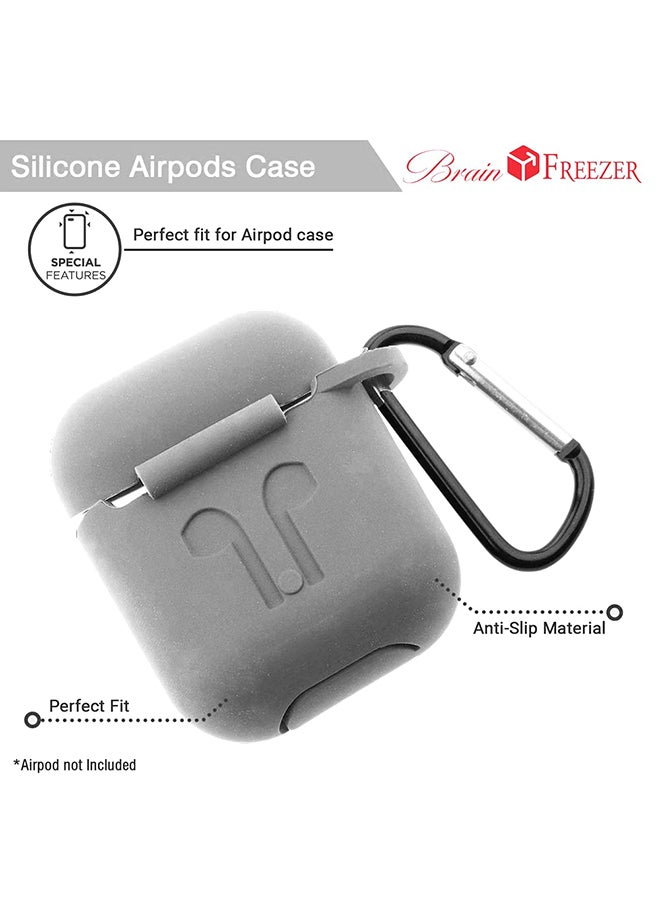 Alyashmac Protective Case Cover With Strap For Apple AirPods Pro Grey - Image 3