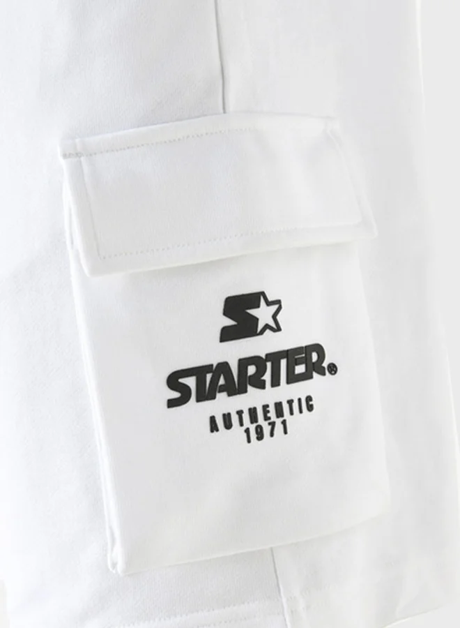 ستارتر Drawstring Logo Printed Shorts