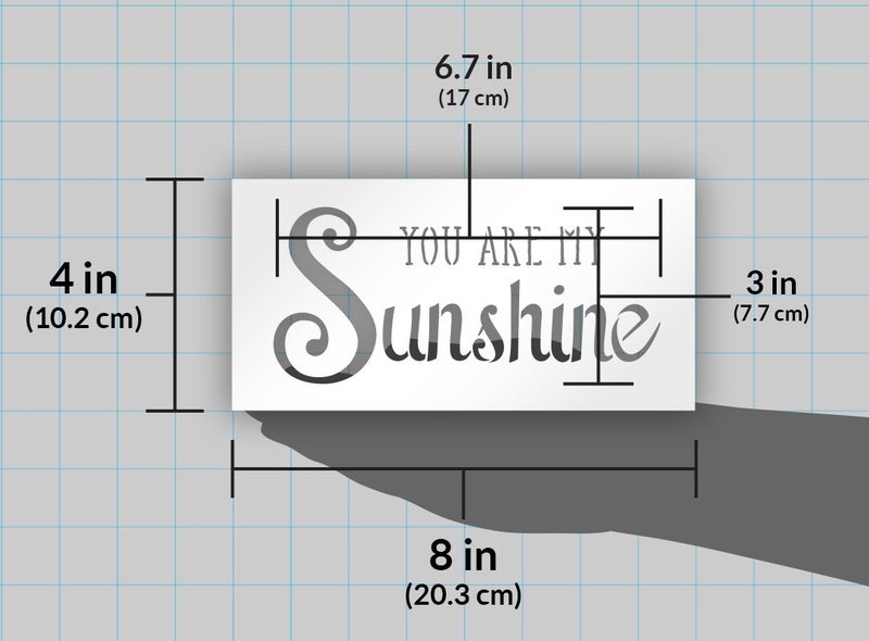 Studio R 12 You Are My Sunshine Stencil by StudioR12 | Trendy Script & Serif Word Art - Small 8 x 4-inch Reusable Mylar Template | Painting, Chalk, Mixed Media | Use for Journaling, DIY Home Decor - STCL1205_1 - Image 3