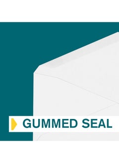 EnDoc 9 Envelopes Letter Size 100 Pack 3 7/8 X 8 7/8 Inch White Business Envelopes With Gummed Seal Return Mailing Envelopes Legal Envelopes For Checks Invoices Statements 24Lb Plain Envelopes  - Image 4