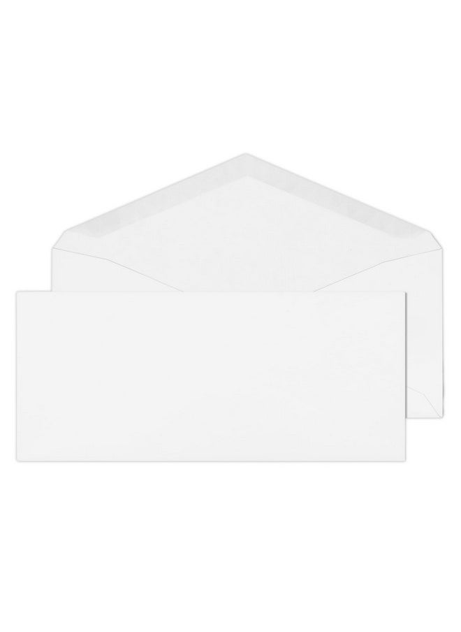 EnDoc - 9 Envelopes Letter Size 100 Pack 3 7/8 X 8 7/8 Inch White Business Envelopes With Gummed Seal Return Mailing Envelopes Legal Envelopes For Checks Invoices Statements 24Lb Plain Envelopes - Image 1