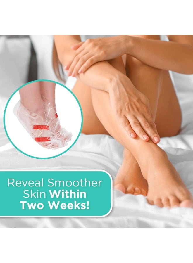 DERMORA Foot Peel Mask - 2 Pack of Regular Size Skin Exfoliating Foot Masks for Dry, Cracked Feet, Callus, Dead Skin Remover for Baby Soft Feet, Lavender Scent - Image 4