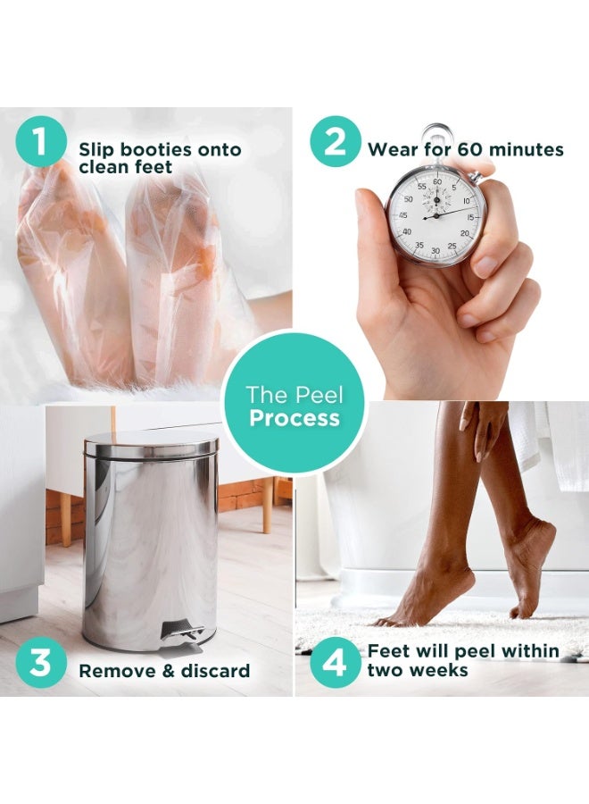 DERMORA Foot Peel Mask - 2 Pack of Regular Size Skin Exfoliating Foot Masks for Dry, Cracked Feet, Callus, Dead Skin Remover for Baby Soft Feet, Lavender Scent - Image 5