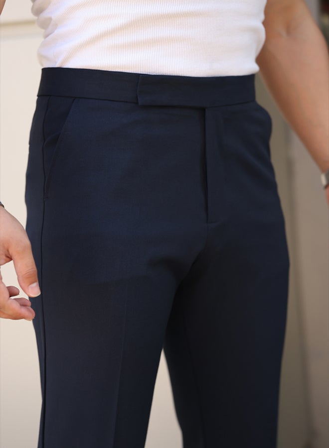 trendyol Navy Blue Men's New Italian Cut Fabric Trousers - Image 5