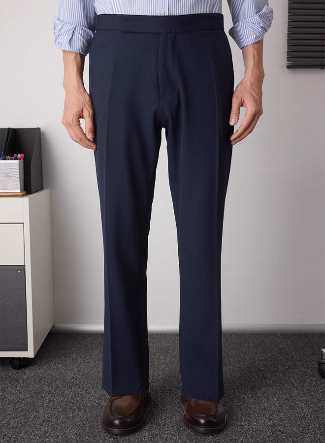 trendyol Navy Blue Men's New Italian Cut Fabric Trousers - Image 2