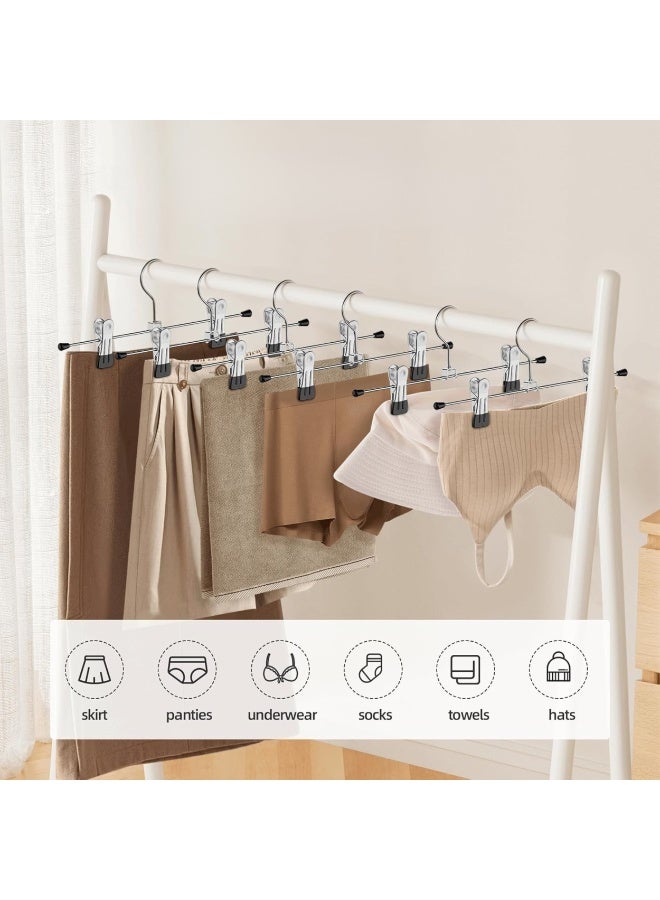 Pants Hangers with Clips, Skirt Hangers for Women, Heavy Duty Metal Clothes Hanger for Closet, Non Slip Trousers Hanger Jeans Hanger for Shorts, Jeans, Coat, 50 Packs  - Image 5