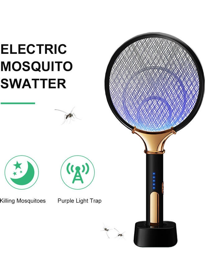 Loquat 2-In-1 Electric Mosquito Swatter Black/Gold 47x23cm  - Image 2
