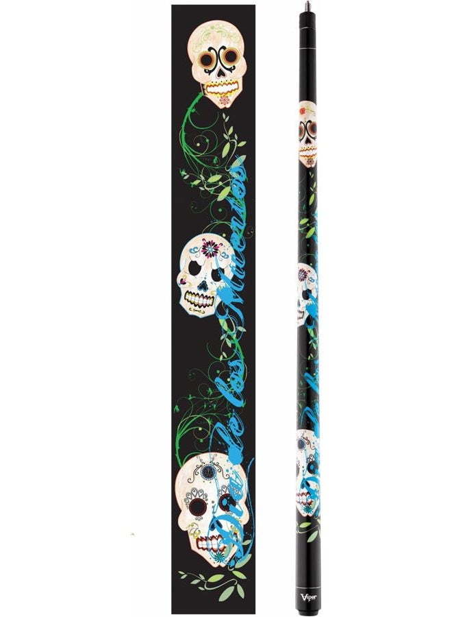 Viper by GLD Products Underground 58" 2-Piece Billiard/Pool Cue, Dia De Los Muertos, 18 Ounce,Black,50-0660-18 - Image 3