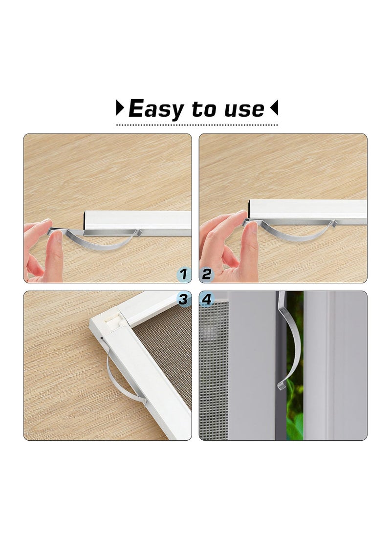 Excefore Durable Stainless Steel Window Screen Clips - 50 Pcs Corner Mount Flat Springs for Securely Holding and Sliding Screens in Aluminum Channels - ¼” Wide 2-3/4” Long  - Image 4