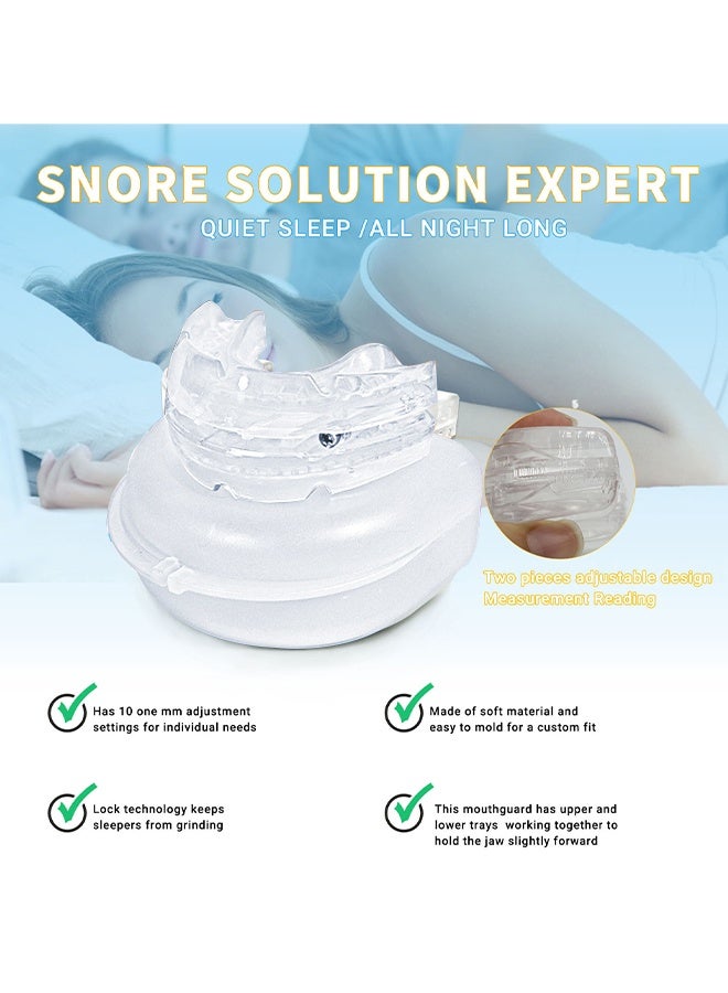 Feimuko Anti-Snoring Mouth Guard Adjustable Mouthpiece Night Time Teeth Mouthguard Sleeping Bite Guard For Bruxism And Stop Snoring Custom Molding Adjustability, Snoring Reduction Aid For Men And Women - Image 3