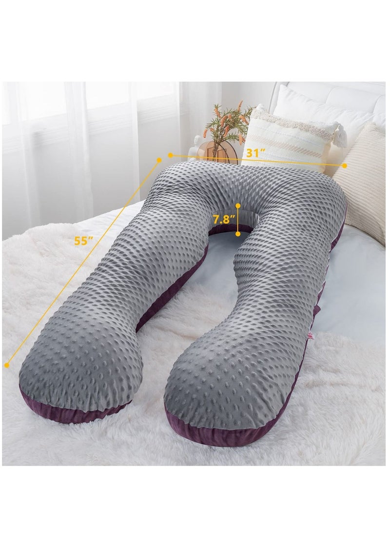 molody Luxury Body Pregnancy Pillow Back Pain Support With Soft Cover - Jumbo Size  - Image 2