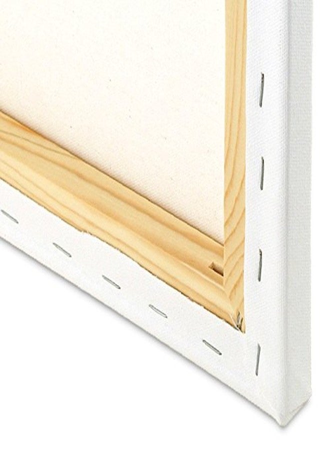 Eascan Art Painting Drawing and Sketch Accessories Cotton Medium Grain Primed Stretched Painting Canvas Set of 2 10 Oz (10" x 10"_White) - Image 3