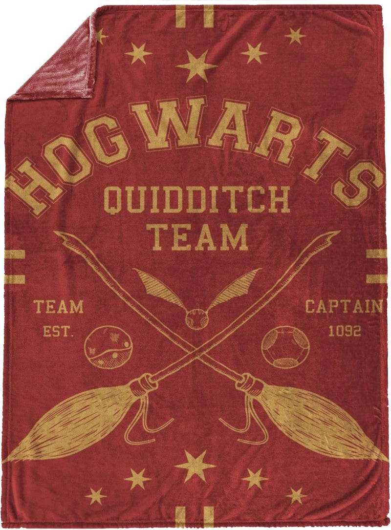 Jay Franco Plush Throw Blanket – Soft & Cozy Fleece Throw for Bedroom & Couch Décor, Official Licensed Product, Red - Harry Potter, 60x90 - Large Blanket - Image 2