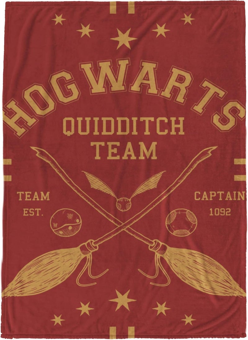 Jay Franco Plush Throw Blanket – Soft & Cozy Fleece Throw for Bedroom & Couch Décor, Official Licensed Product, Red - Harry Potter, 60x90 - Large Blanket - Image 1