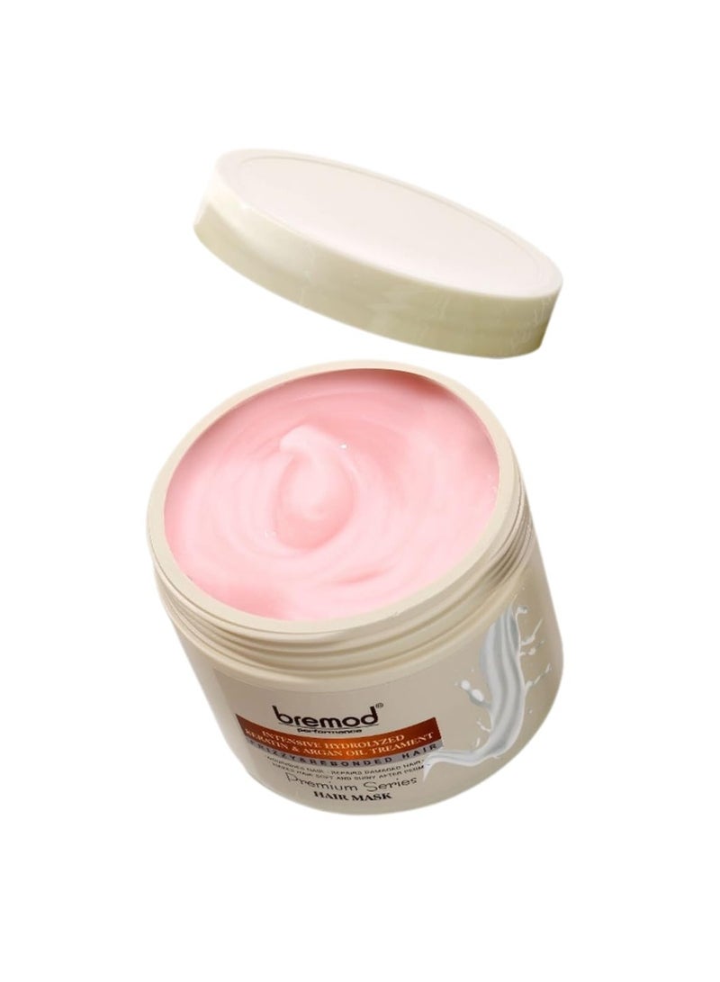 BREMOD Intensive Hydrolyzed Keratin & Argan Oil Treatment Hair Mask 500ml - Image 2