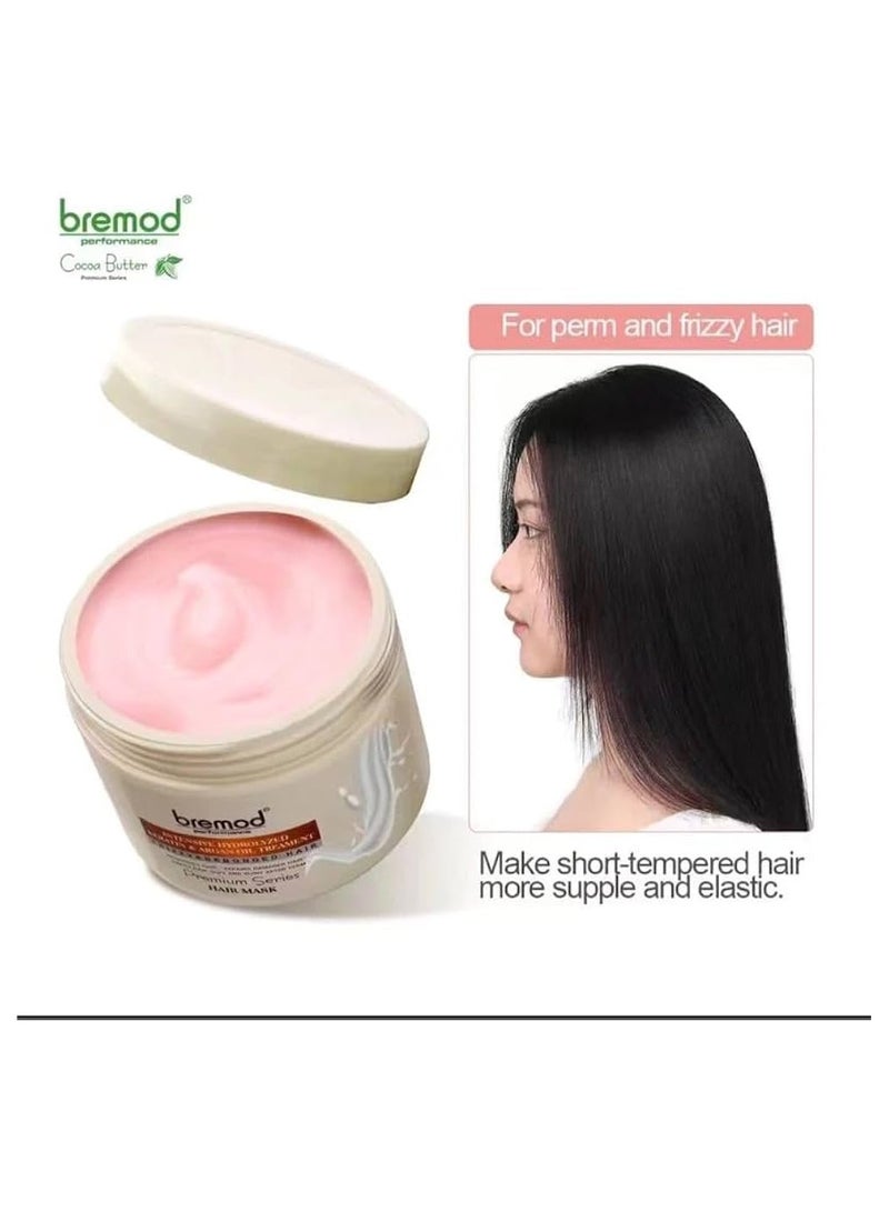 BREMOD Intensive Hydrolyzed Keratin & Argan Oil Treatment Hair Mask 500ml - Image 3