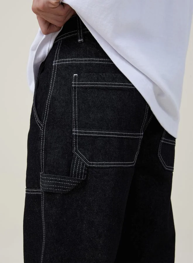 Kotty Straight Fit Low Rise Cut & Sew Panel Jeans by Styli