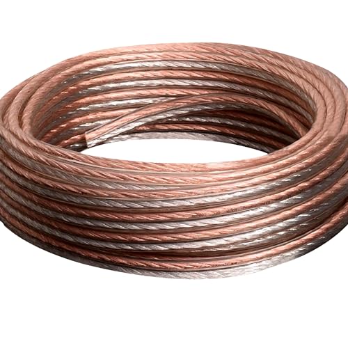 Conext Link PSC24CGS-50 Parallel Gold Silver Speaker Cables Full Gauge Oxygen Free Copper Zip Wire (24 Gauge, 50 feet) (11342 - Image 1