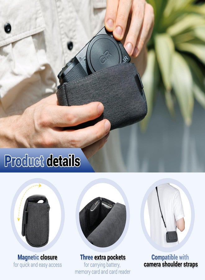 JJC Camera Pouch, Protective Case for Digital Camera, Universal Electronics Accessories Soft Carrying Case Bag for Canon G7XM3 Sony ZV-1 II ZV1II ZV1 ZV-1F ZV1F RX100 VII VI VA IV Ricoh GR III - Image 3