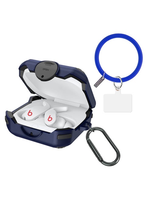 Case for Beats Fit Pro, Protector Compatible with Beats Fit Pro 2021 with Switch Lock Keychain Silicone Anti-Drop Bracelet, Secure Lock,  Blue