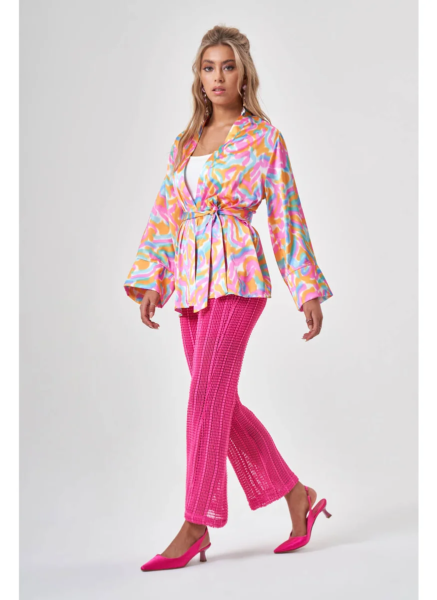 MIZALLE SATIN KIMONO