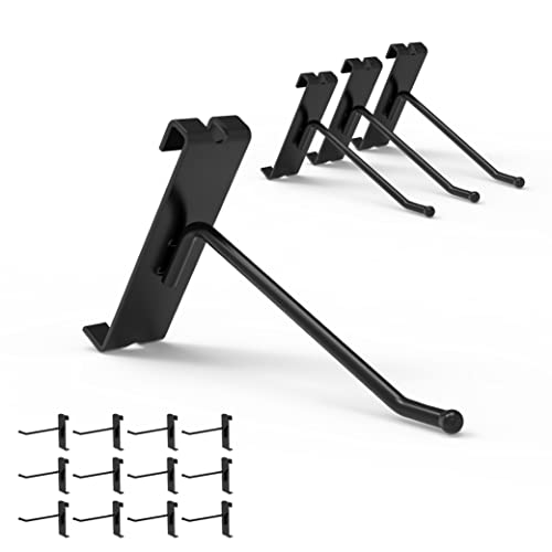 HUHOLE Gridwall Hooks 4 Inch, 32PC Display Hook for Grid Wall, Hooks for Grid Wall Panel, Black - Image 1